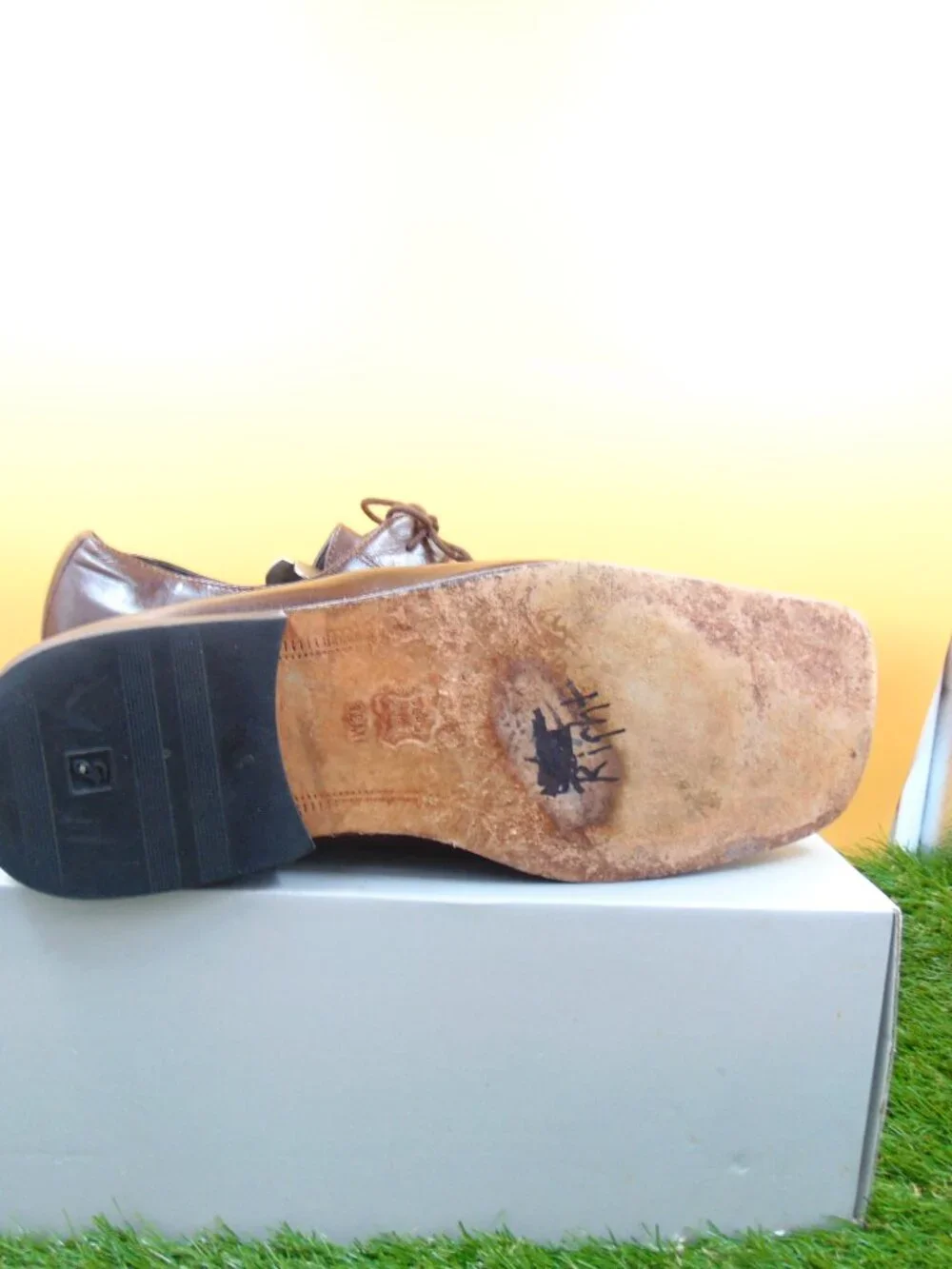 Vintage Giorgio Brutini Two Tone Leather Square Toe Dress Shoes 12M